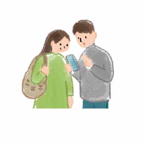 「なにについて調べよう」イラスト