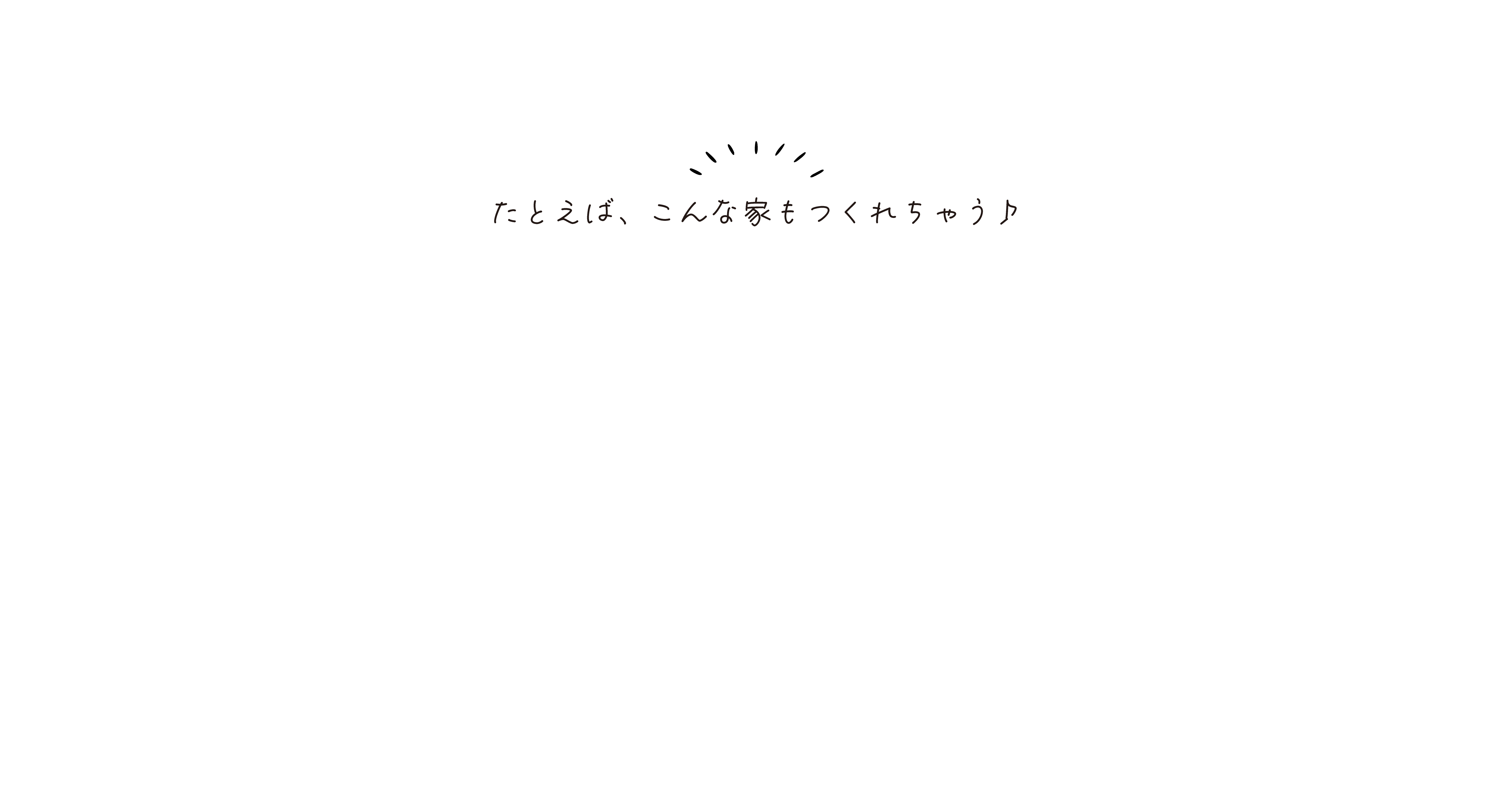 たとえば、こんな家もつくれちゃう